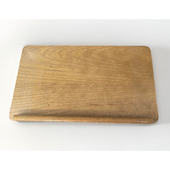 Vintage Wood Rotating Guest Book Bible Turntable Stand Swivel Taiwan Teak Oak